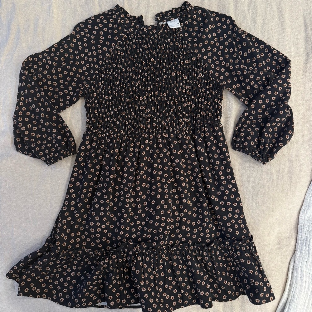 Zara Black Floral Kids Dress
